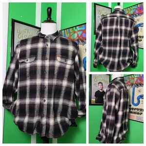 Mens Orvis Classic Collection Brown Plaid Flannel Shirt XXL | Outdoor Work Wear